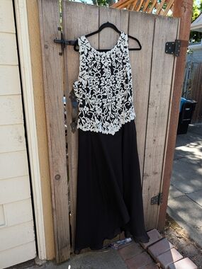 Chadwicks Black Maxi Dress with Beaded Bodice